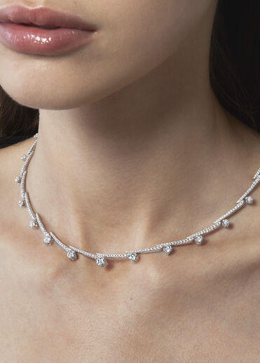 Vela Crossover French Cut Pavé 鑽石項鏈,  Vela Crossover French Cut Pavé 鑽石項鏈, , large