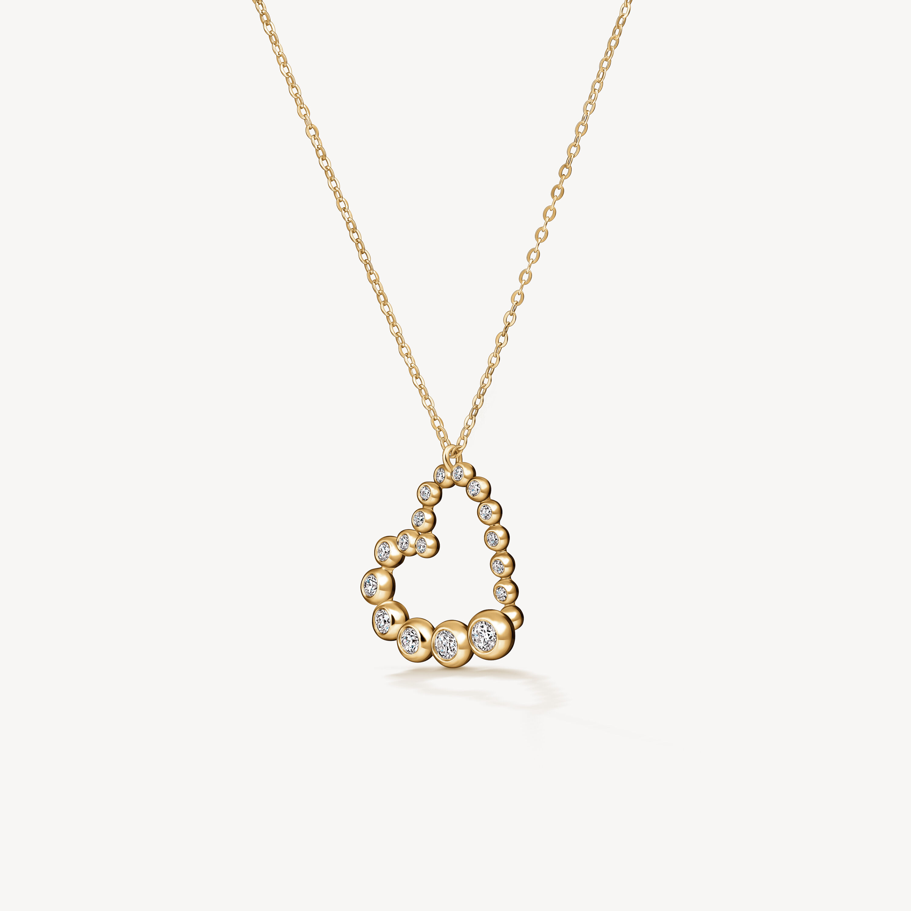 DREAM Heart Pendant Necklace &ndash; Small, 18K Yellow Gold, large