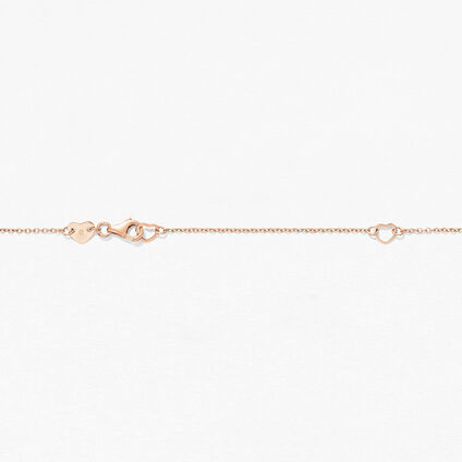 Tessa Diamond Circle Pendant Necklace, 18K Rose Gold, large