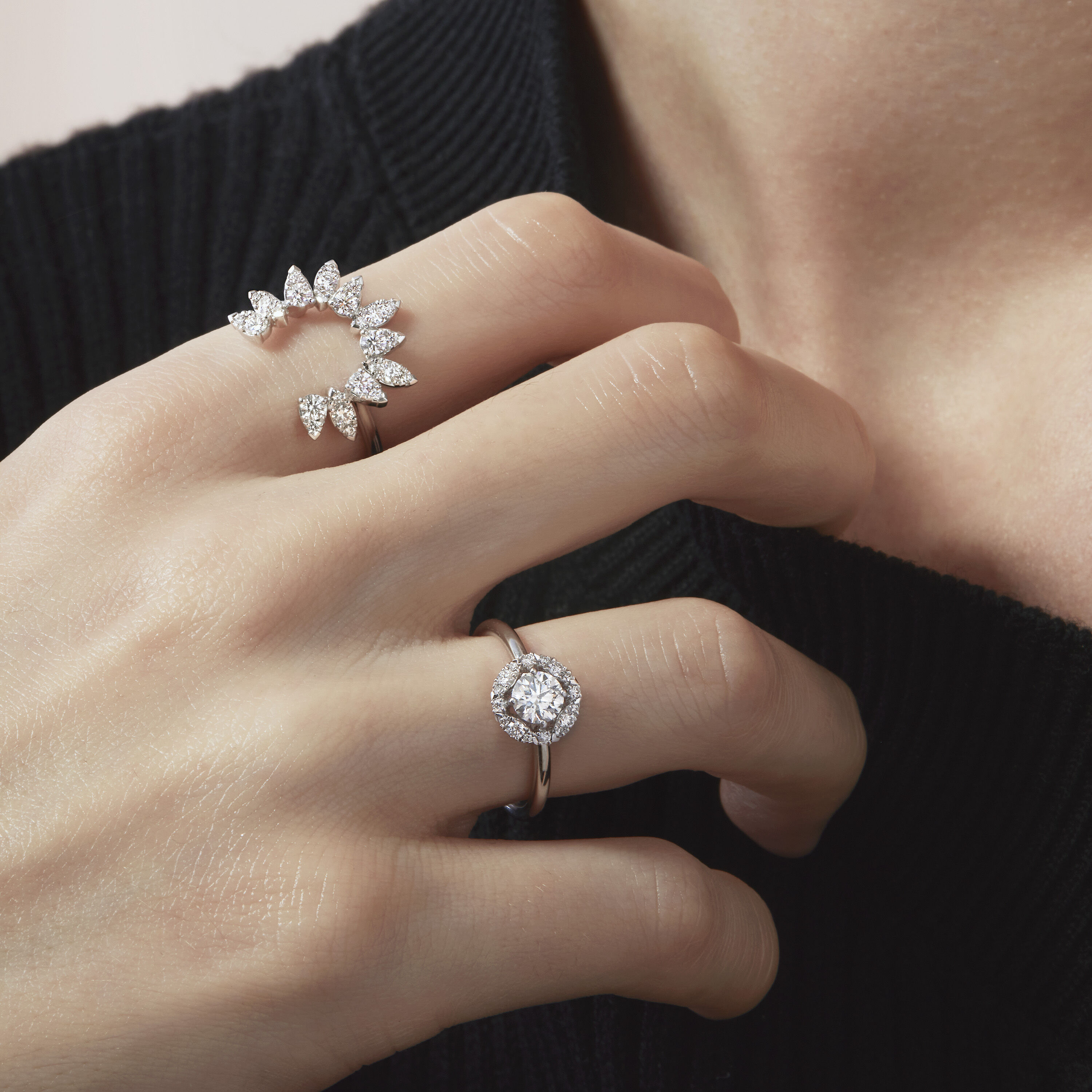 Sunburst ring top