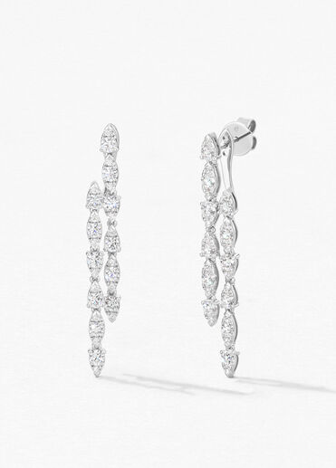 Aerial Double Dewdrop Stiletto 鑽石耳環,  Aerial Double Dewdrop Stiletto 鑽石耳環, , large