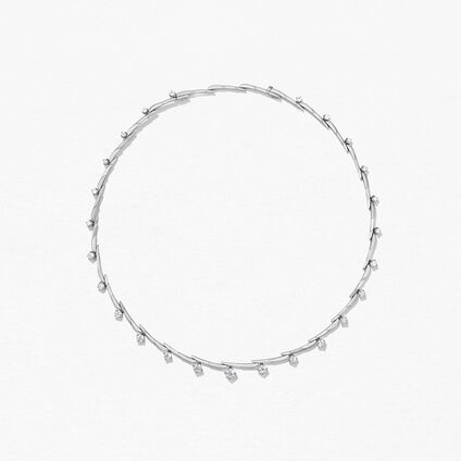 Vela Crossover鑽石項鏈​, 18K 白金, large