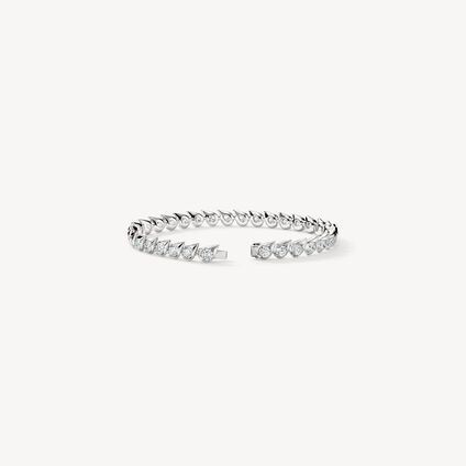 LU Droplet Bracelet, 18K White Gold, large