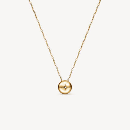 DREAM SOLO 鑽石項鏈, 18K 黄金, large