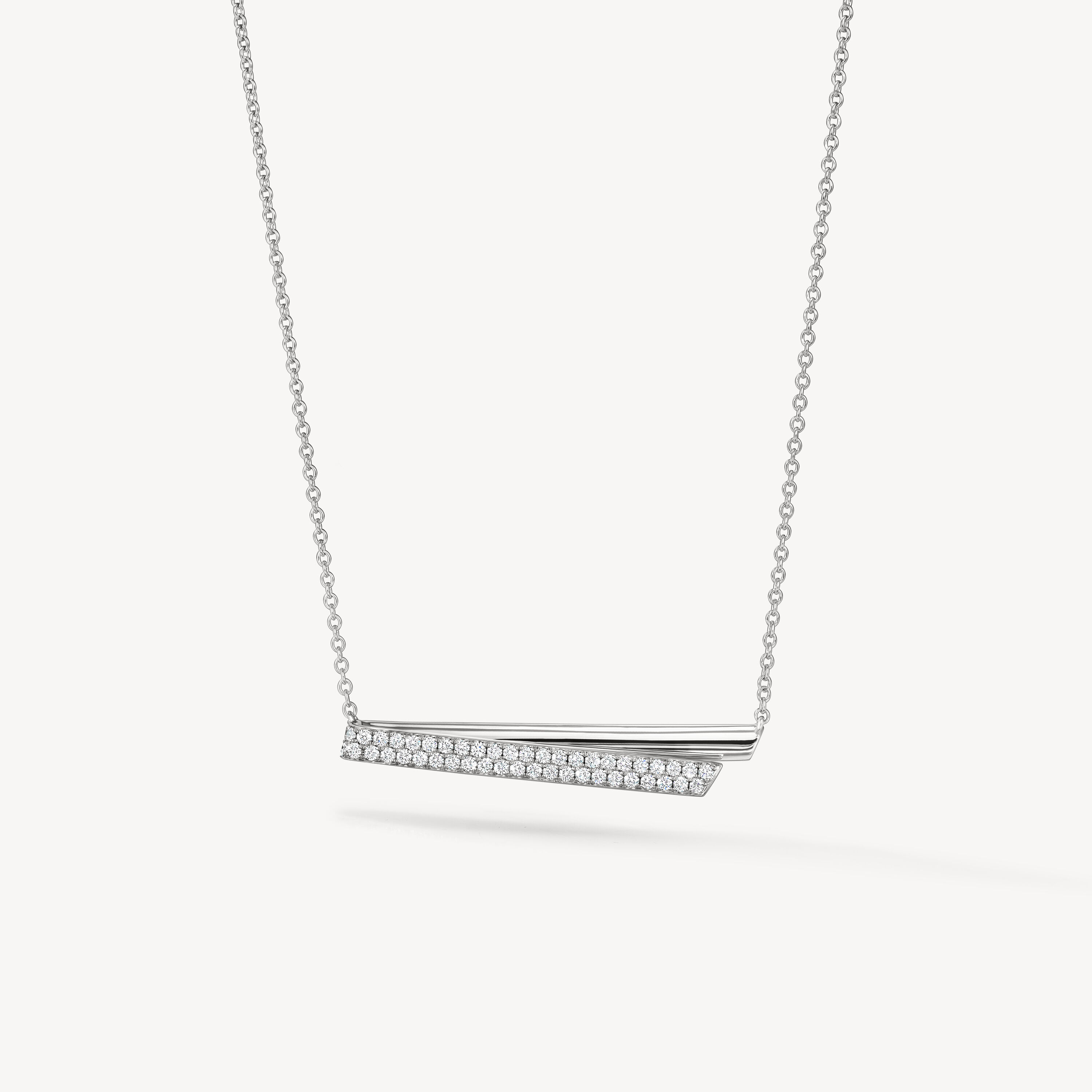 INSIDE/OUT Diamond Flip Pendant Necklace, 18K White Gold, large