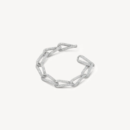 INSIDE/OUT Link 密鑲鑽石手鏈, 18K 白金, large
