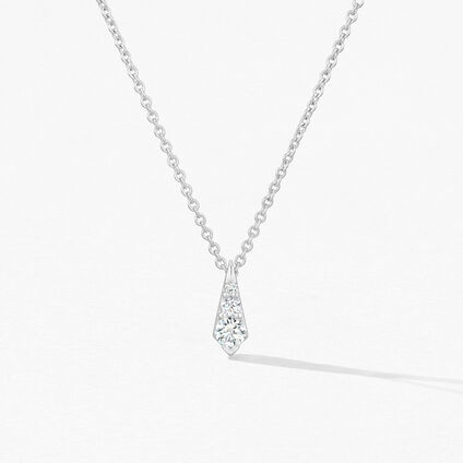 Triplicity Drop Pendant, 18K White Gold Triplicity Drop Pendant, 18K White Gold, large