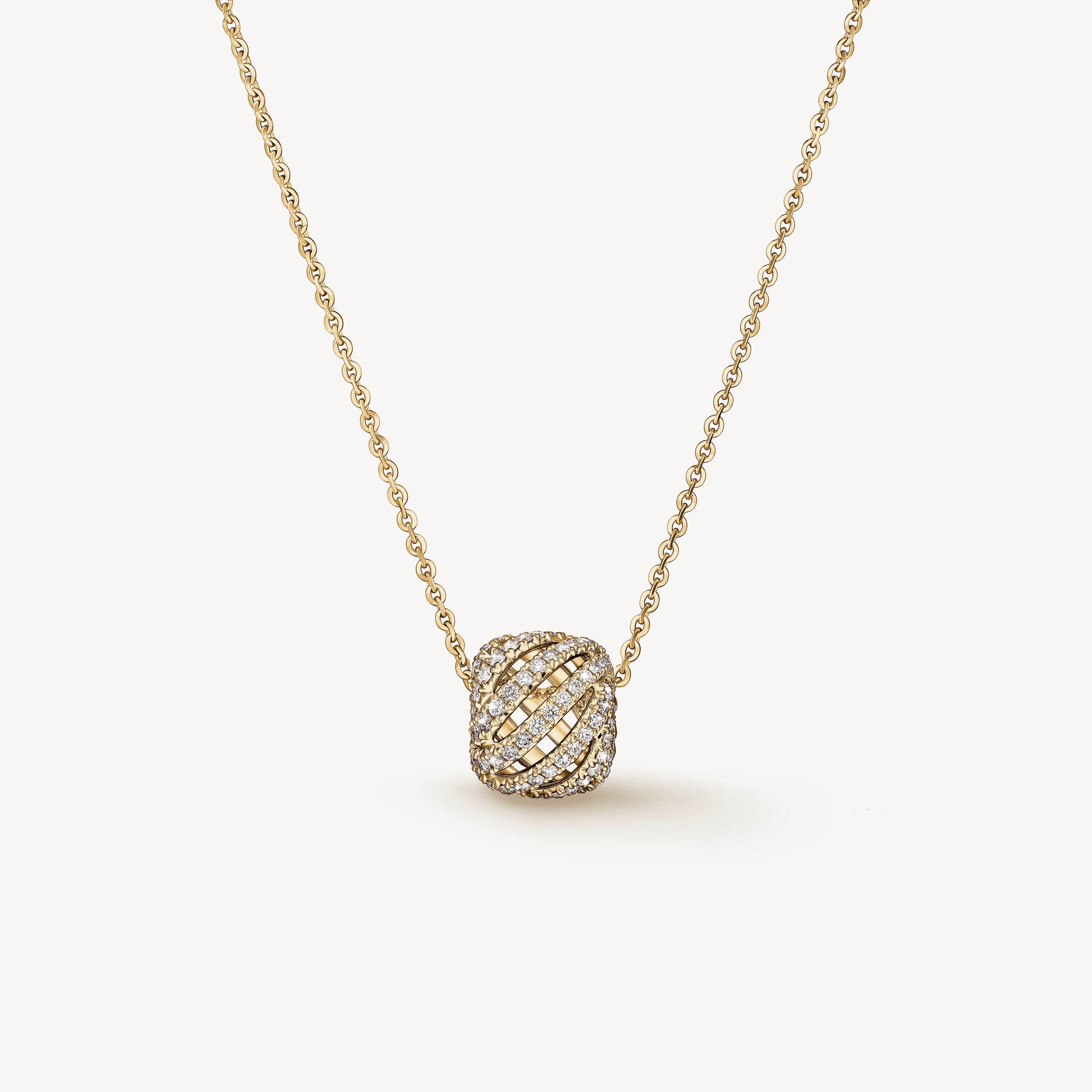 VELA Ethereal Rondel Pendant Necklace, 18K Yellow Gold, large