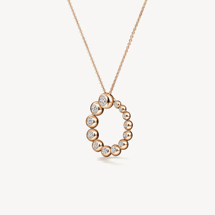 DREAM CIRCLE 鑽石項鏈 , 18K 玫瑰金, large