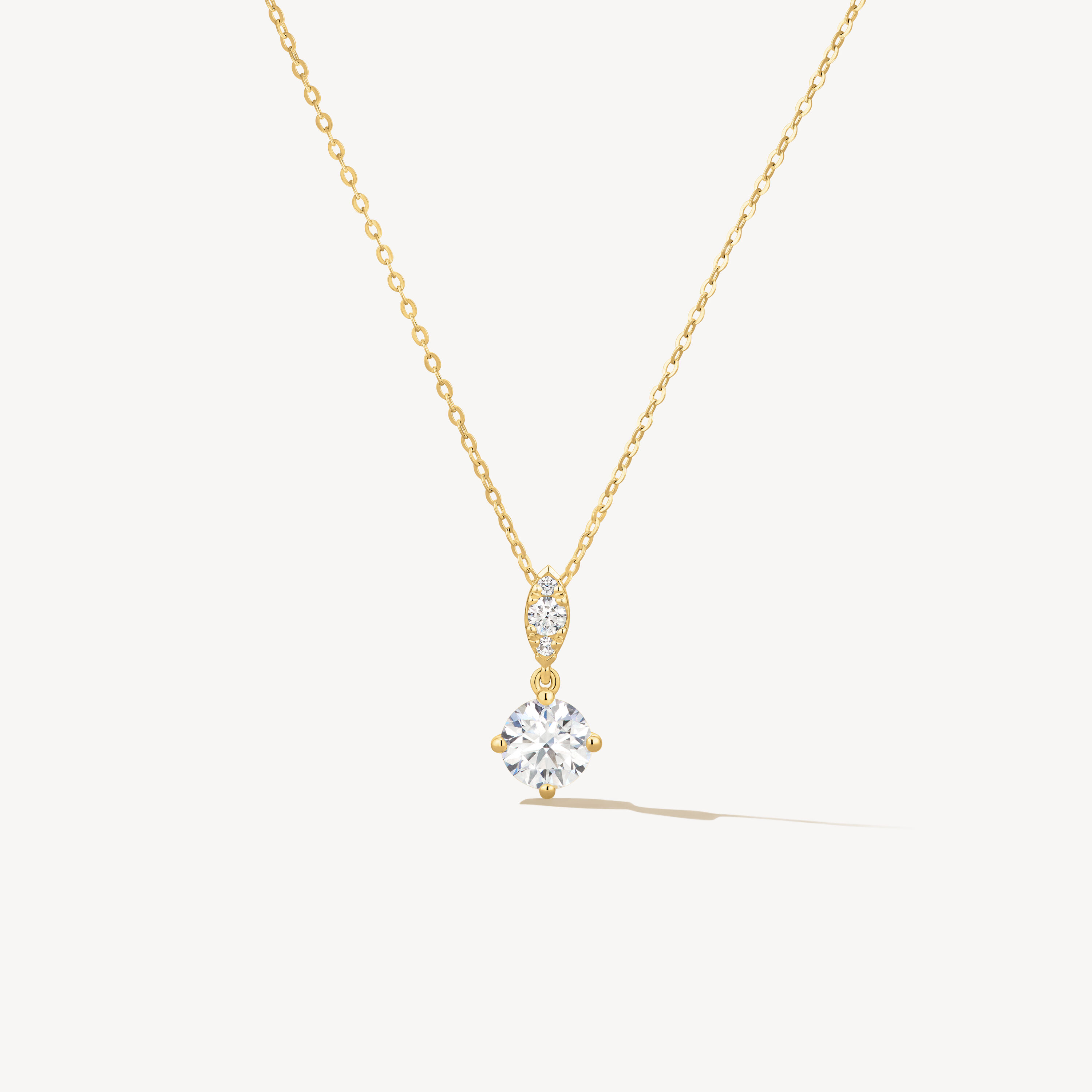 Aerial Petite Drop 鑽石項鏈, 18K 黄金, large