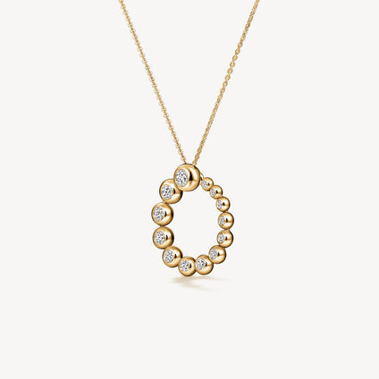 DREAM CIRCLE CONVERTIBLE PENDANT NECKLACE, 18K Yellow Gold, large