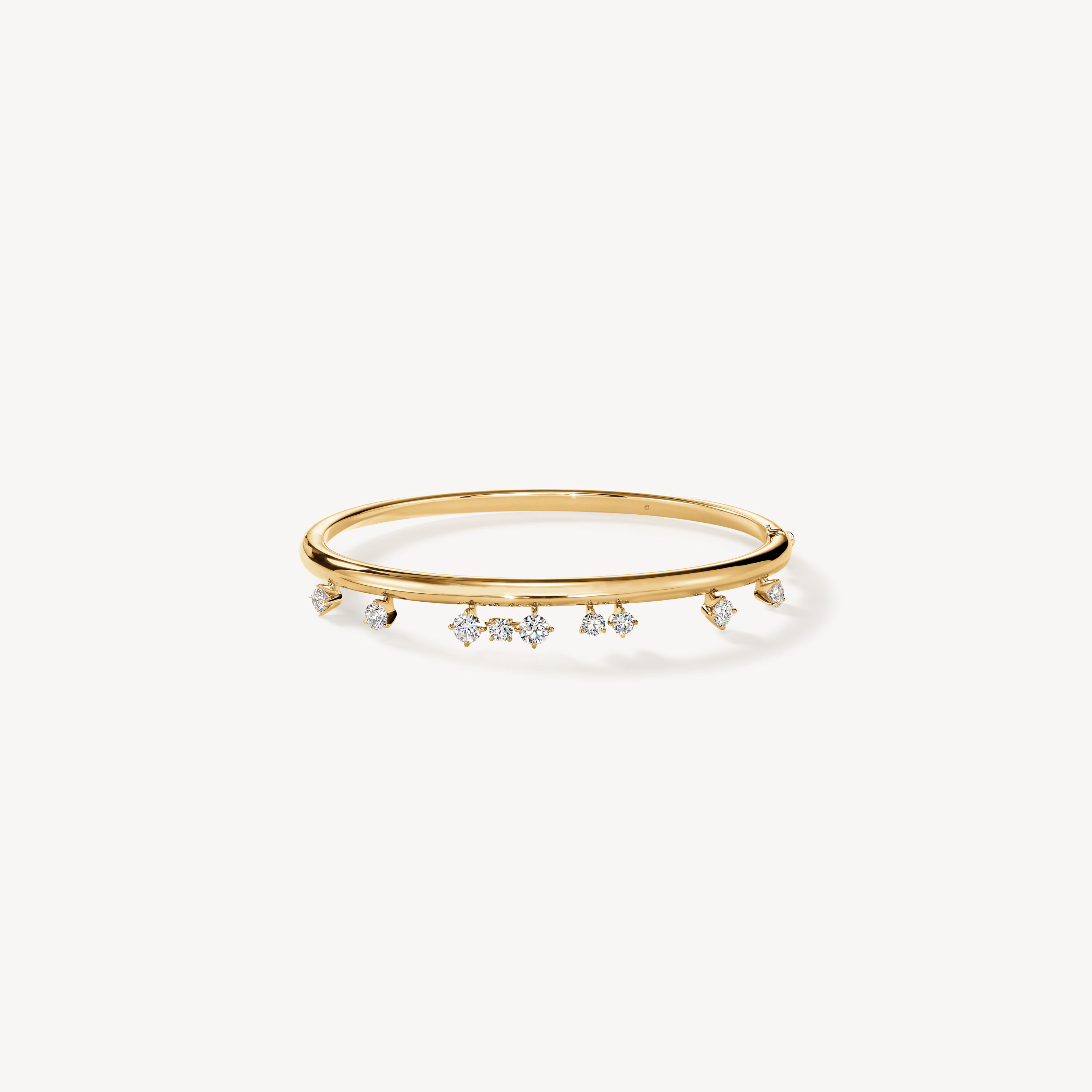 BARRE Floating鑽石手鐲, 18K 黄金, large