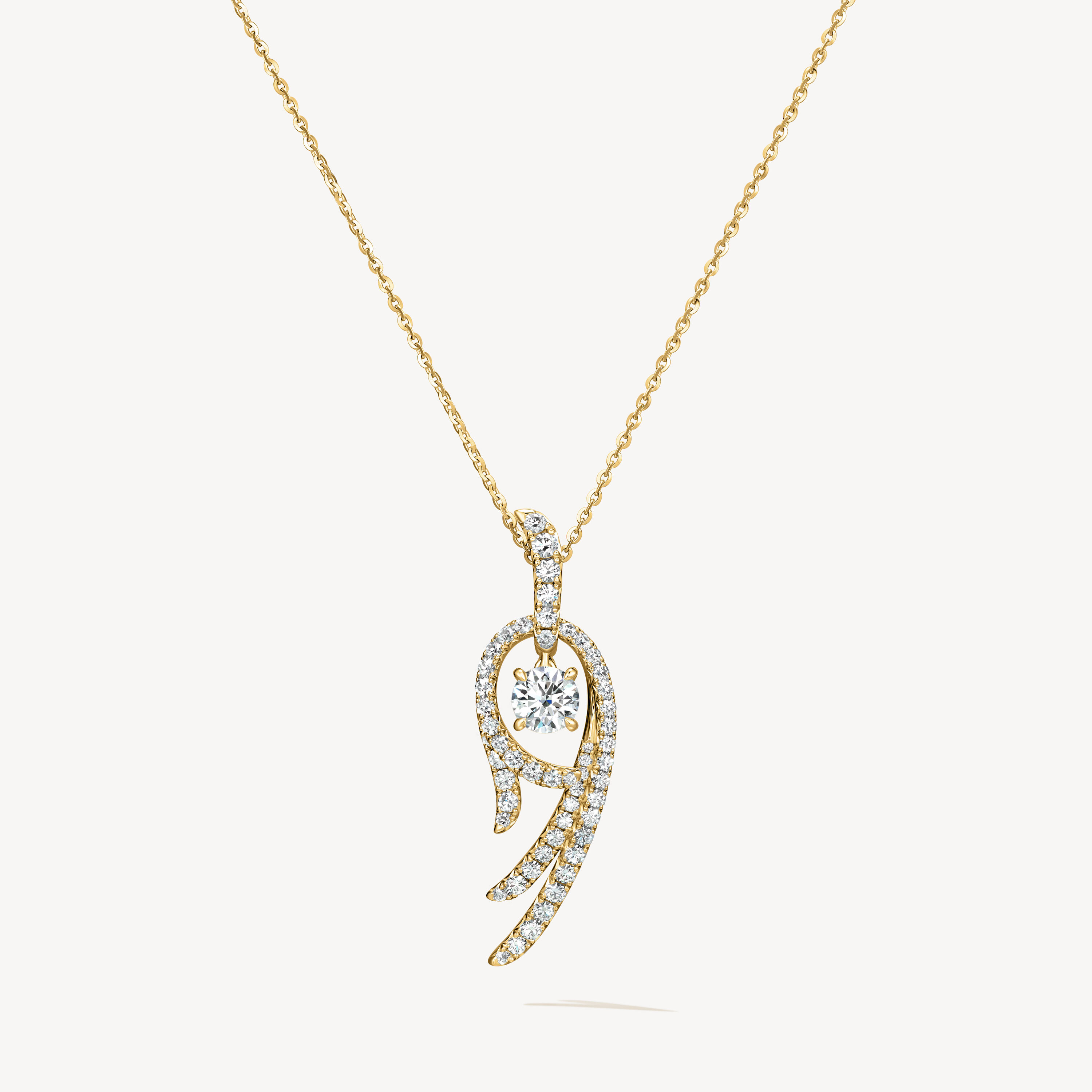 VELA Twisted鑽石項鏈​, 18K 黄金, large