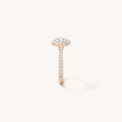 VELA Halo with Diamond Band 鑽石戒指　　, 18K 玫瑰金, large