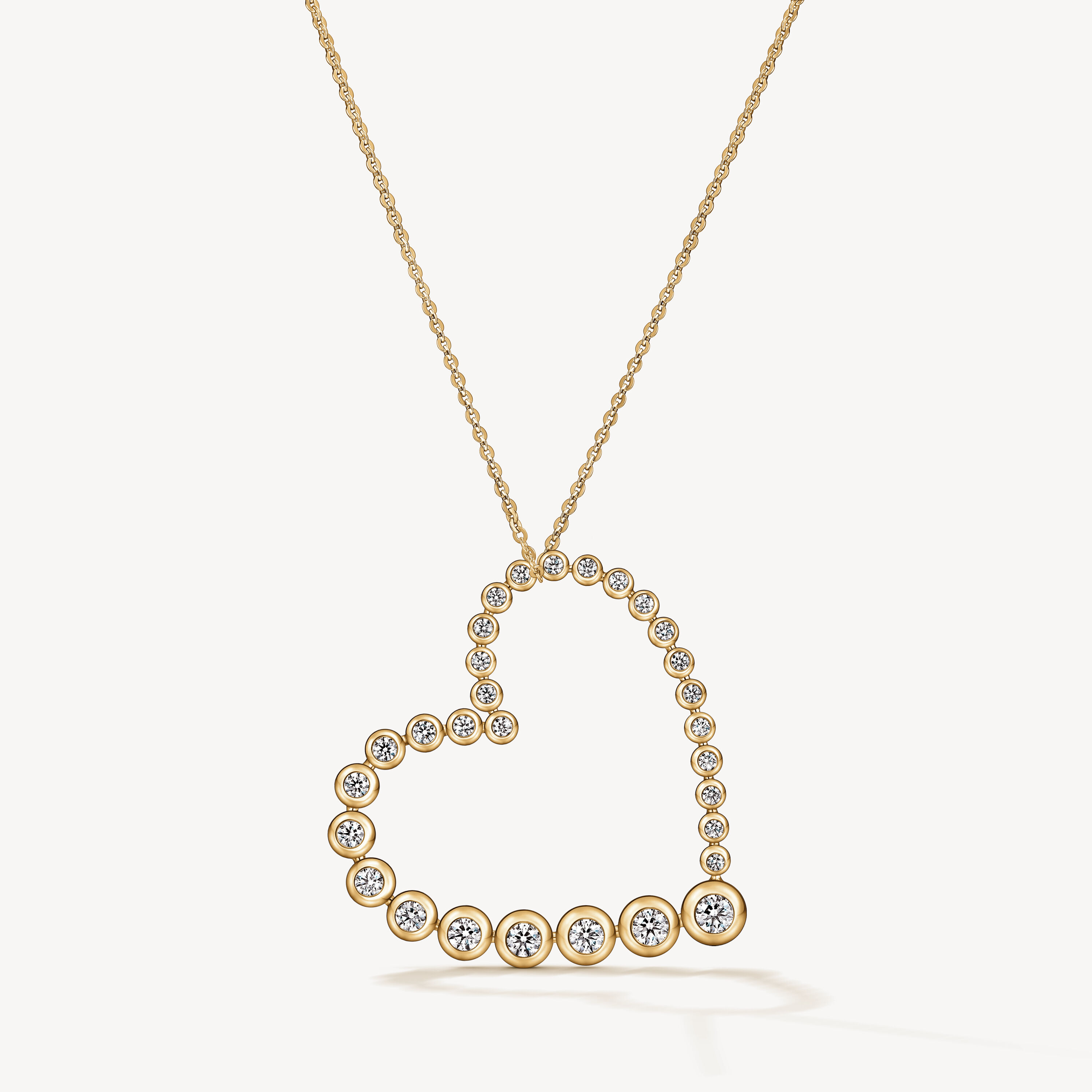 DREAM Heart Pendant Necklace &ndash; Large, 18K Yellow Gold, large