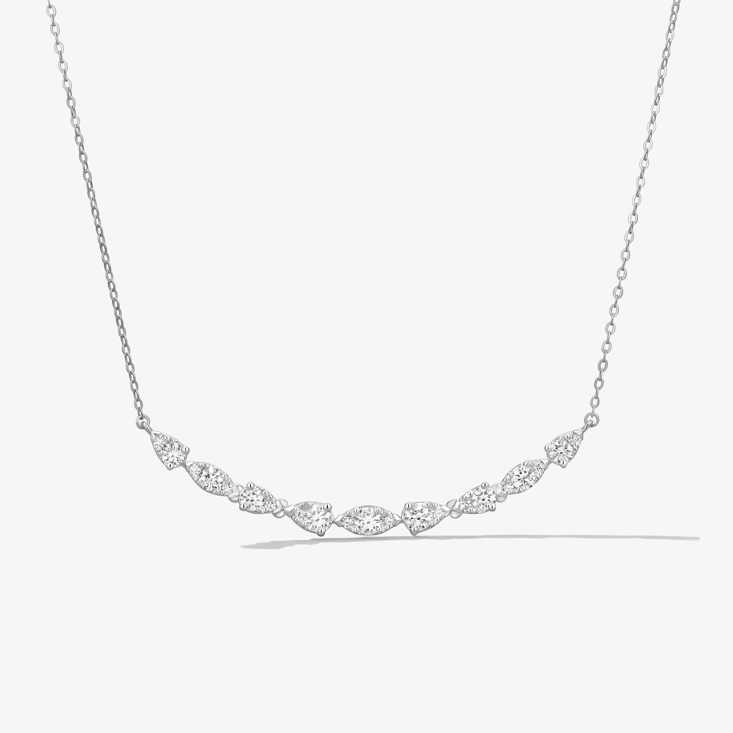 Aerial Dewdrop 鑽石項鏈（小）, 18K 白金, large