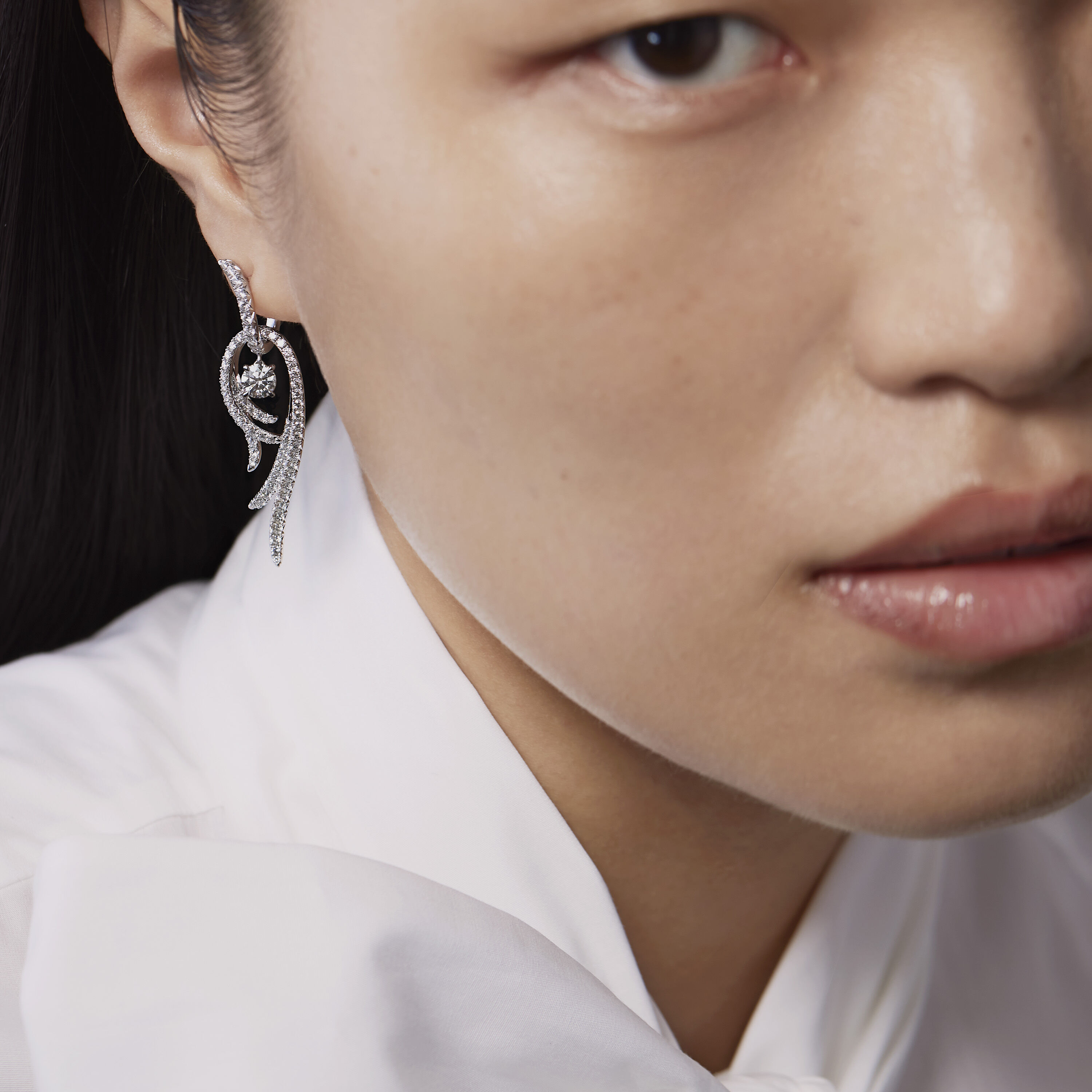 Vela Twisted Drop Earrings, Small, 18K Rose Gold, large