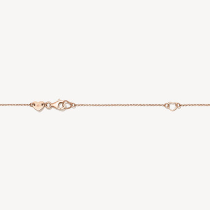 Classic Bezel鑽石項鏈, 18K 玫瑰金, large