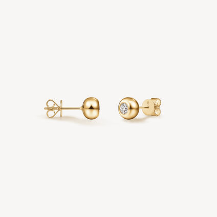 DREAM SOLO STUD EARRINGS, 18K Yellow Gold, large