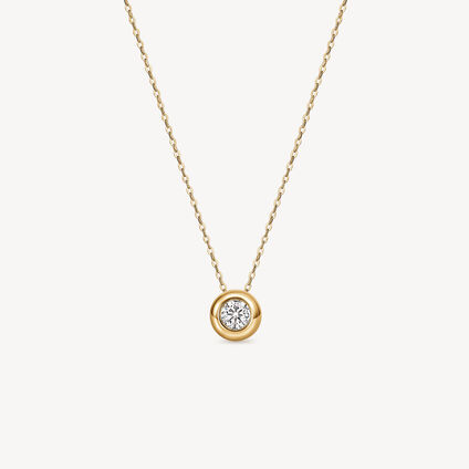 DREAM SOLO 鑽石項鏈, 18K 黄金, large