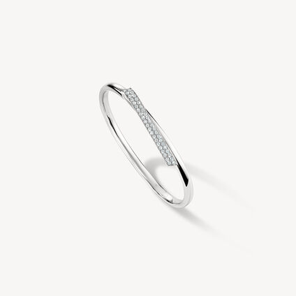 INSIDE/OUT Diamond Flip Bangle, 18K White Gold, large