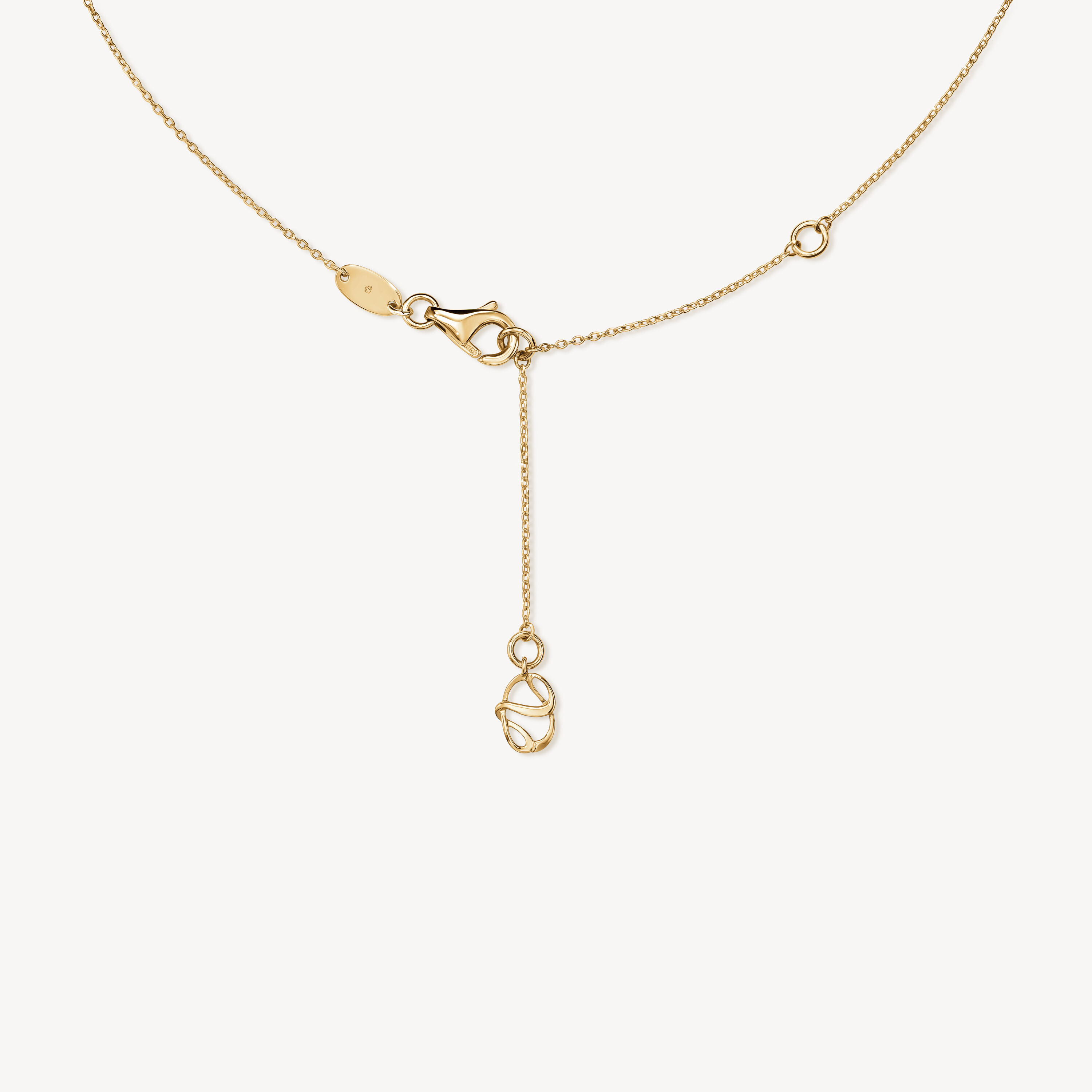 INSIDE/OUT Diamond Mini Link Pendant Necklace, 18K Yellow Gold, large
