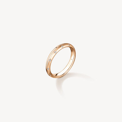 Love Satin Finish 結婚對戒, 18K 玫瑰金, large