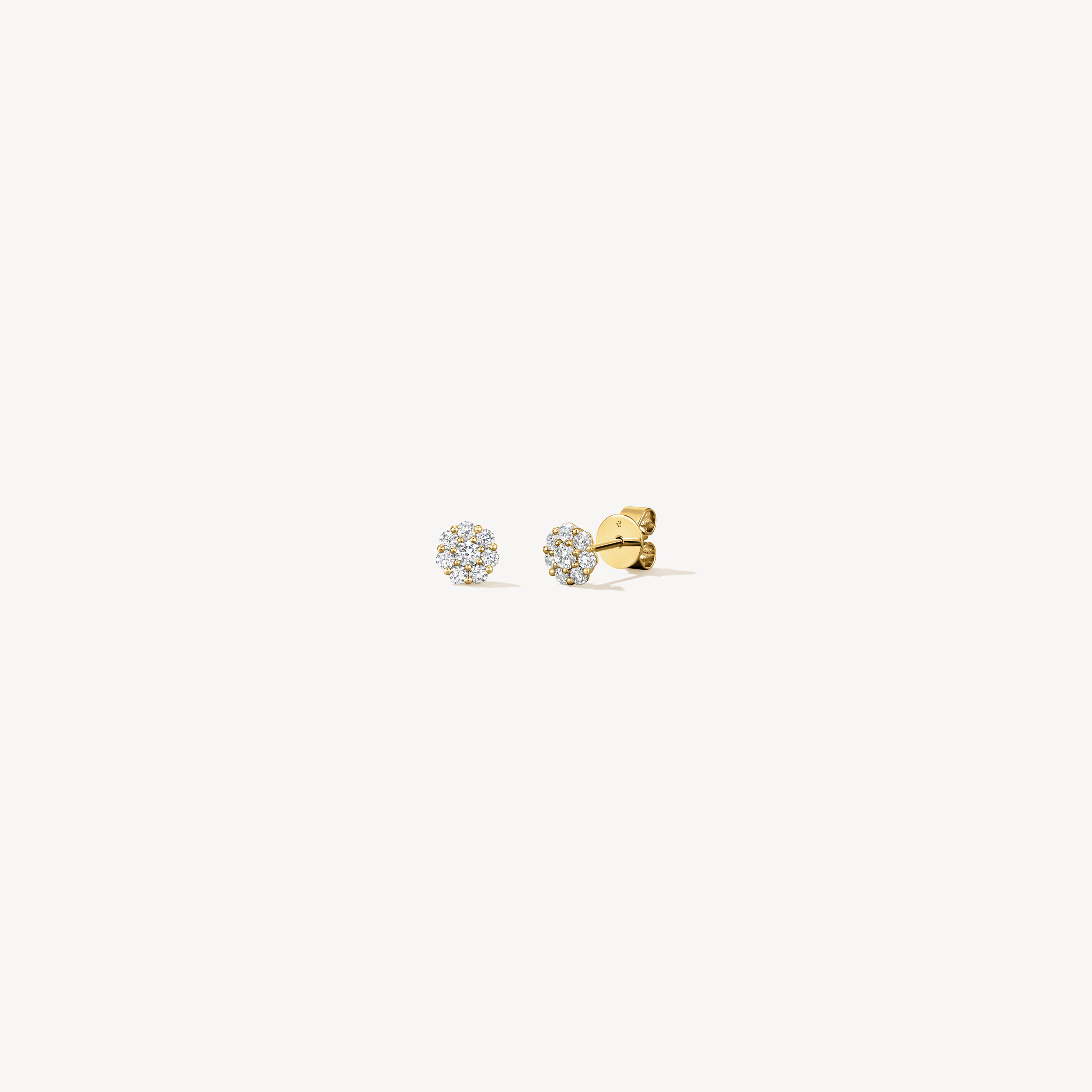 Beloved Stud Earrings, 18K Yellow Gold, large