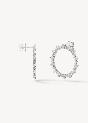 Aerial Open Sunburst 鑽石耳環(大), 18K 白金 Aerial Open Sunburst 鑽石耳環(大), 18K 白金, large