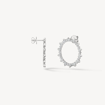 Aerial Open Sunburst 鑽石耳環(大), 18K 白金 Aerial Open Sunburst 鑽石耳環(大), 18K 白金, large