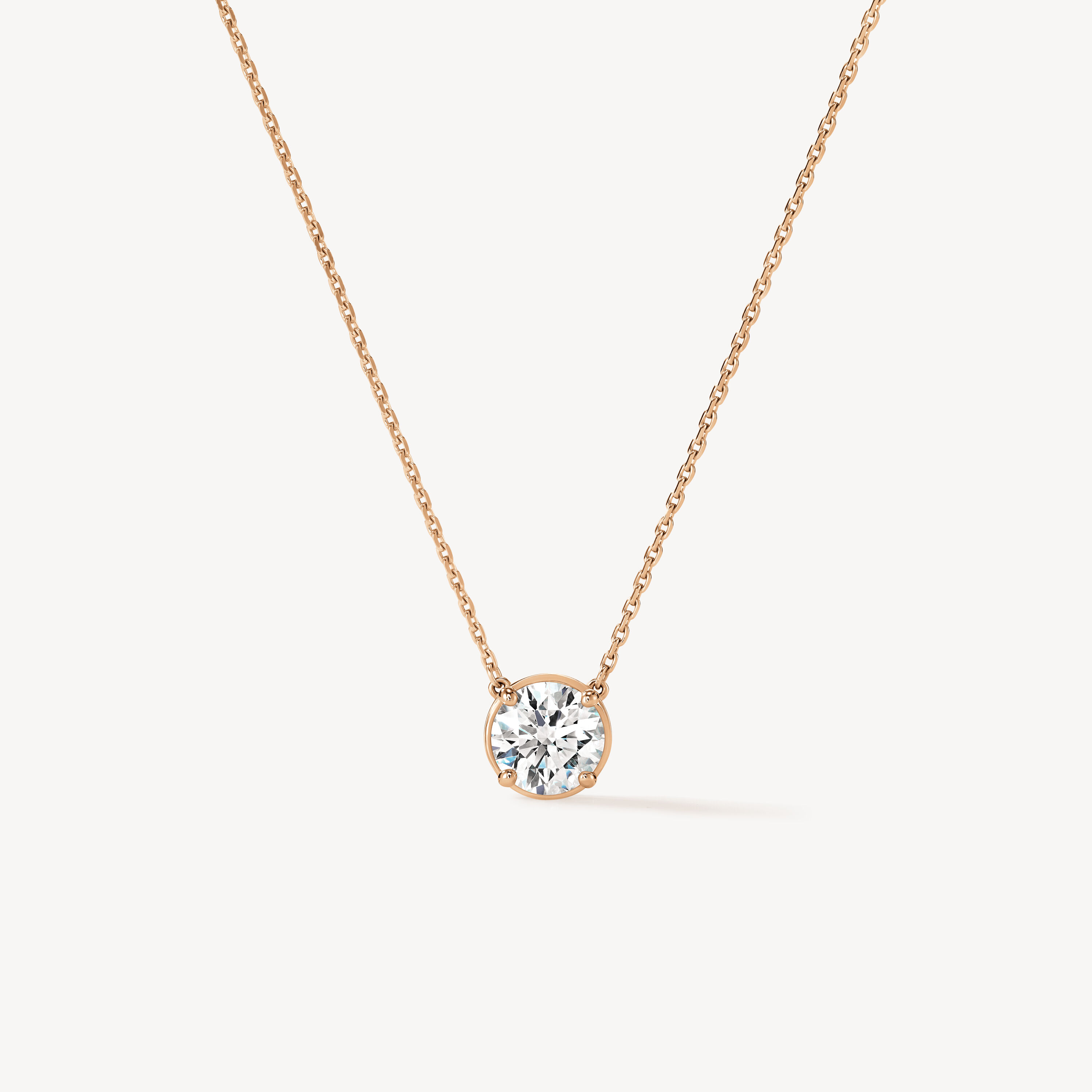 Celebration 鑽石項鏈, 18K 玫瑰金, large