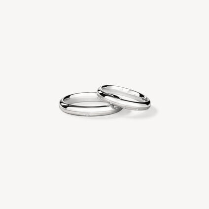 LOVE Satin Finish 結婚對戒, 鉑金, large