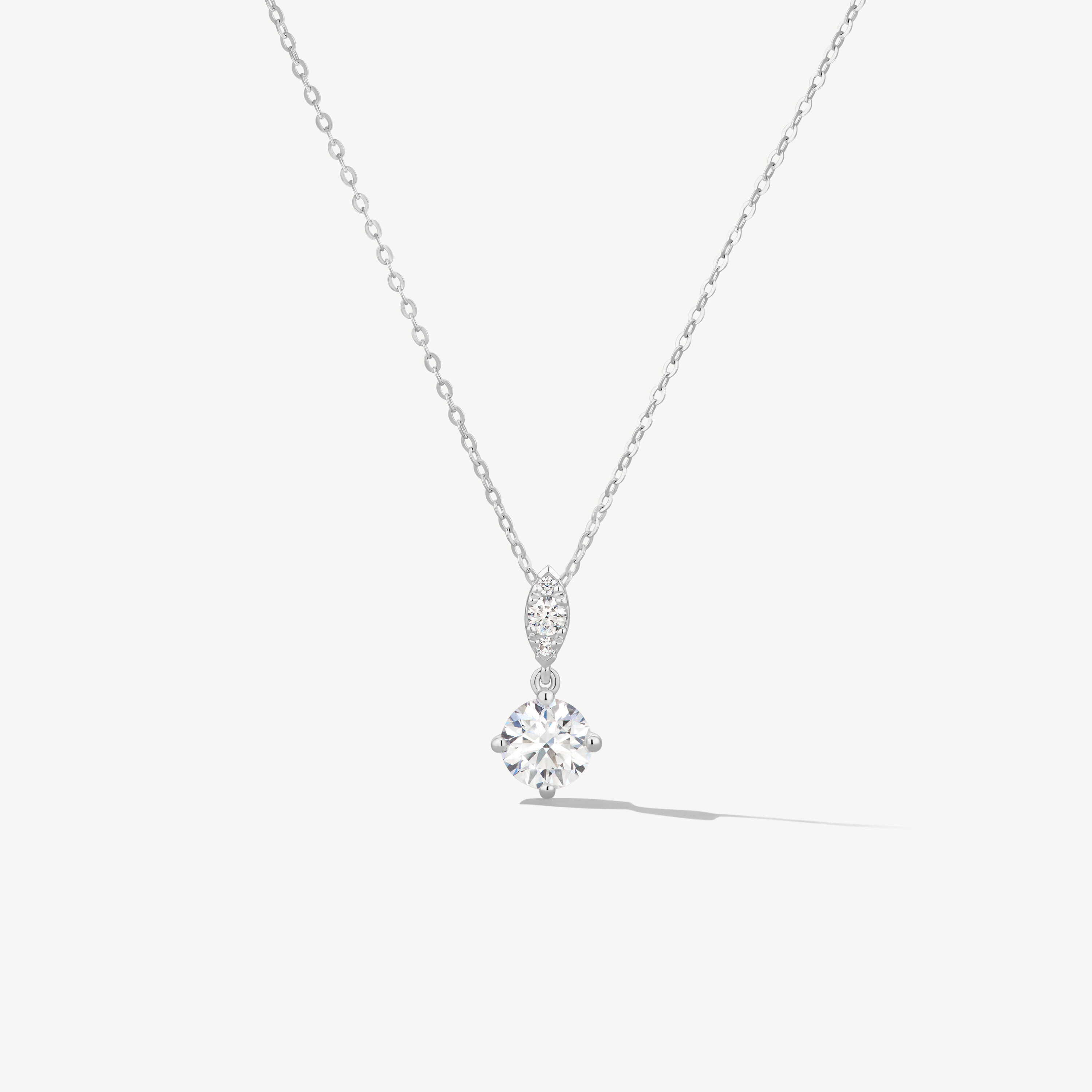 Aerial Petite Drop 鑽石項鏈, 18K 白金, large