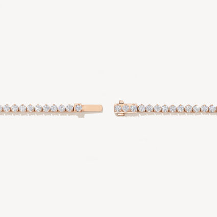Temptation Three-Prong Necklace, 18K Rose Gold, large