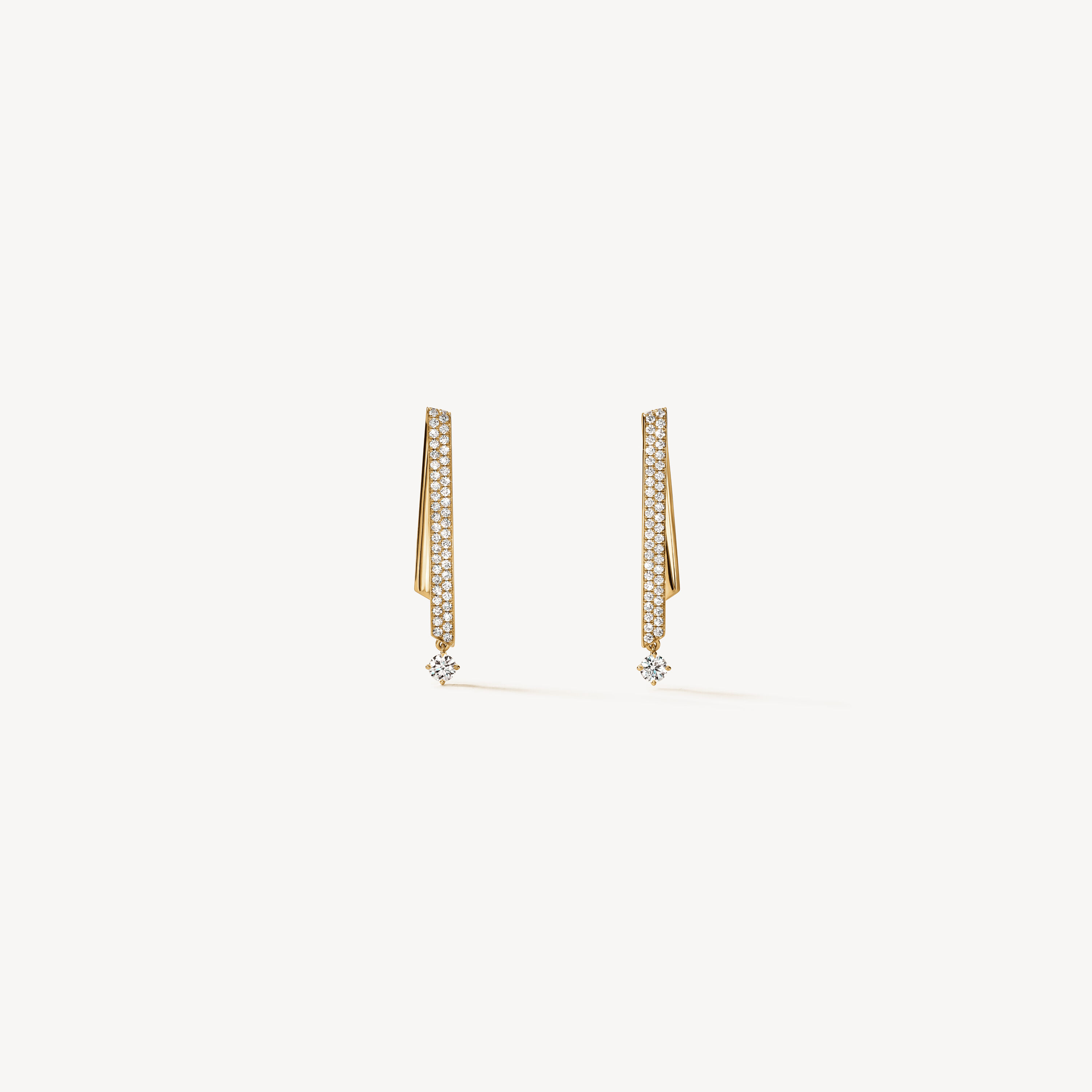 INSIDE/OUT Stiletto Flip 鑽石耳環(小), 18K 黄金, large