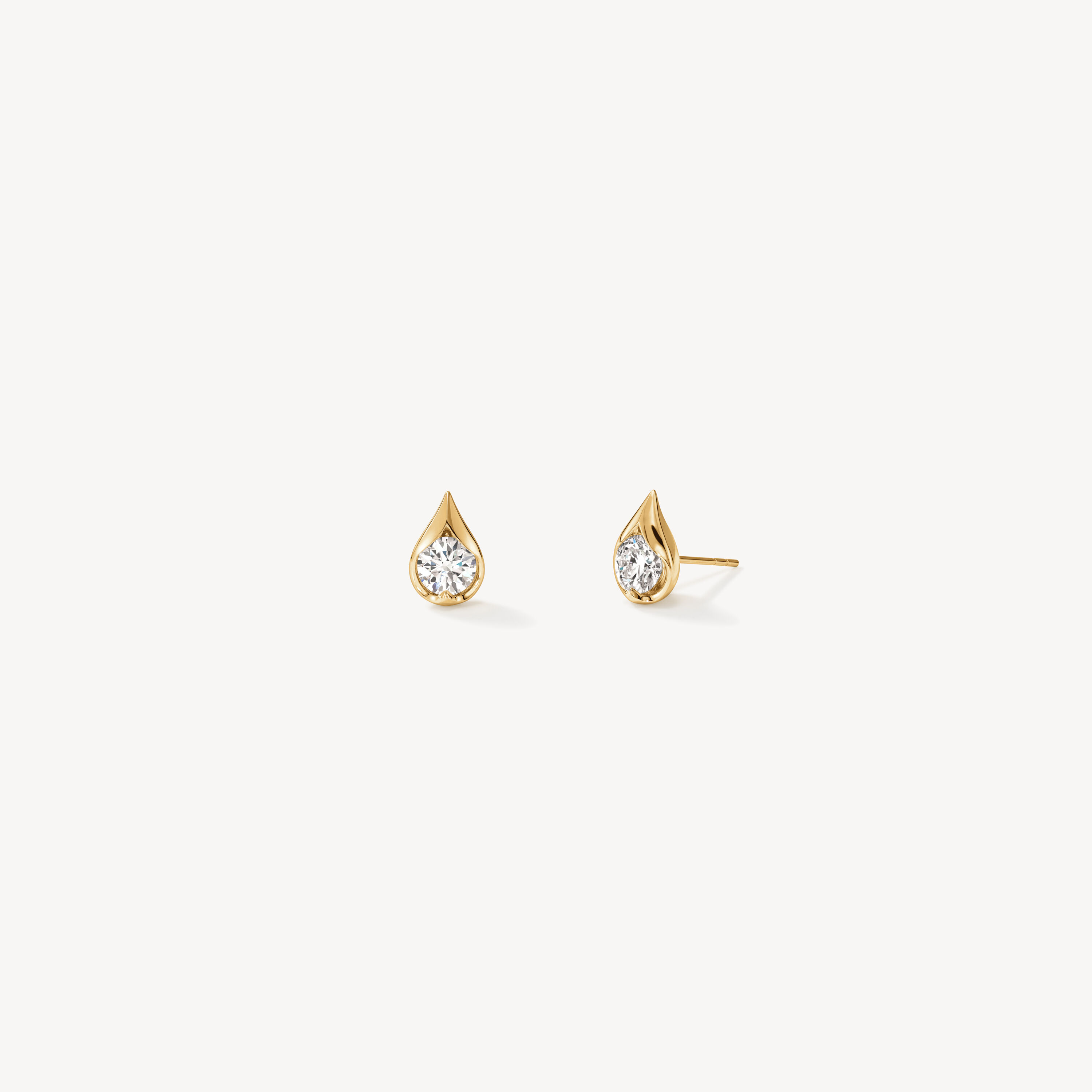 LU Droplet 鑽石耳環, 18K 黄金, large