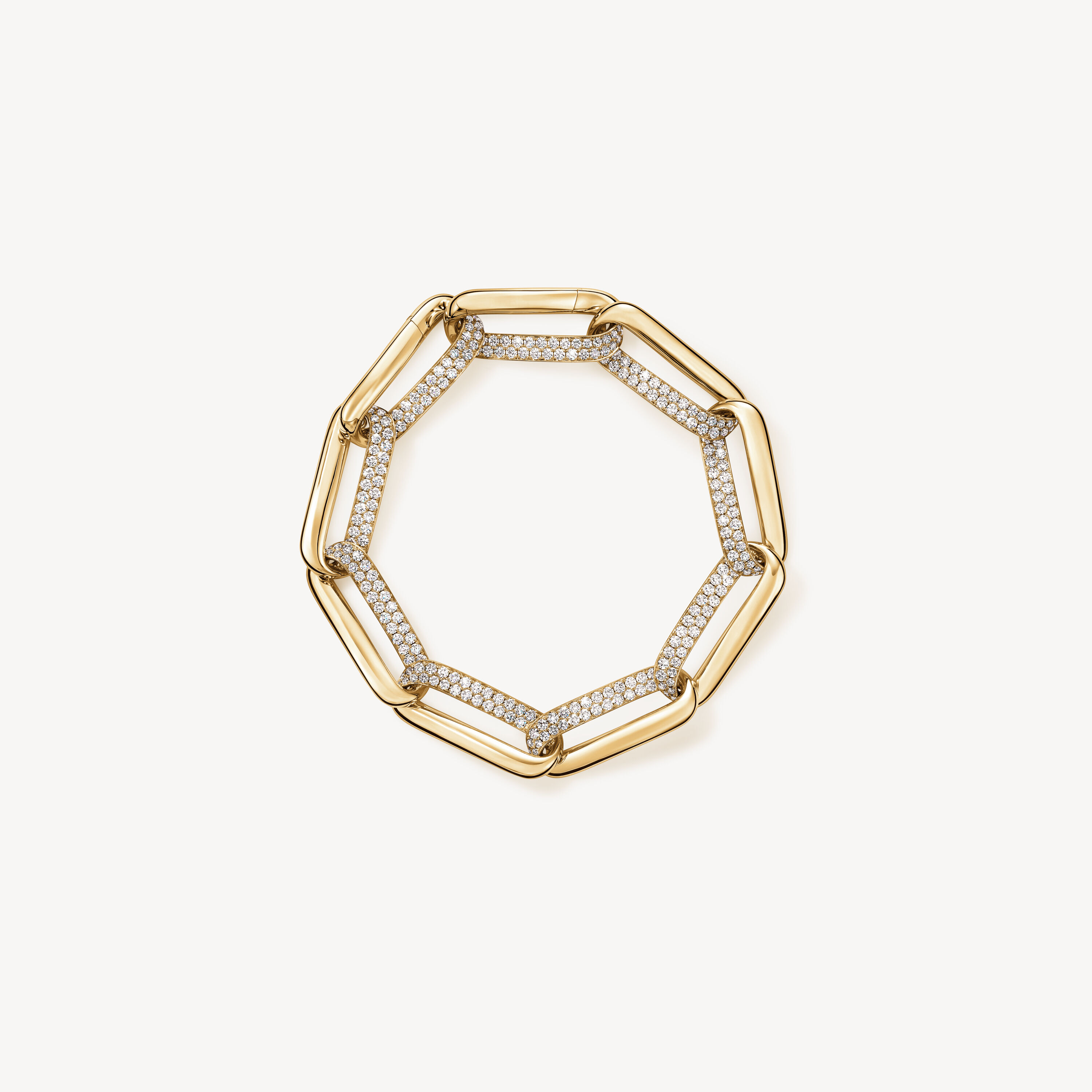 INSIDE/OUT Link 鑽石手鏈, 18K 黄金, large