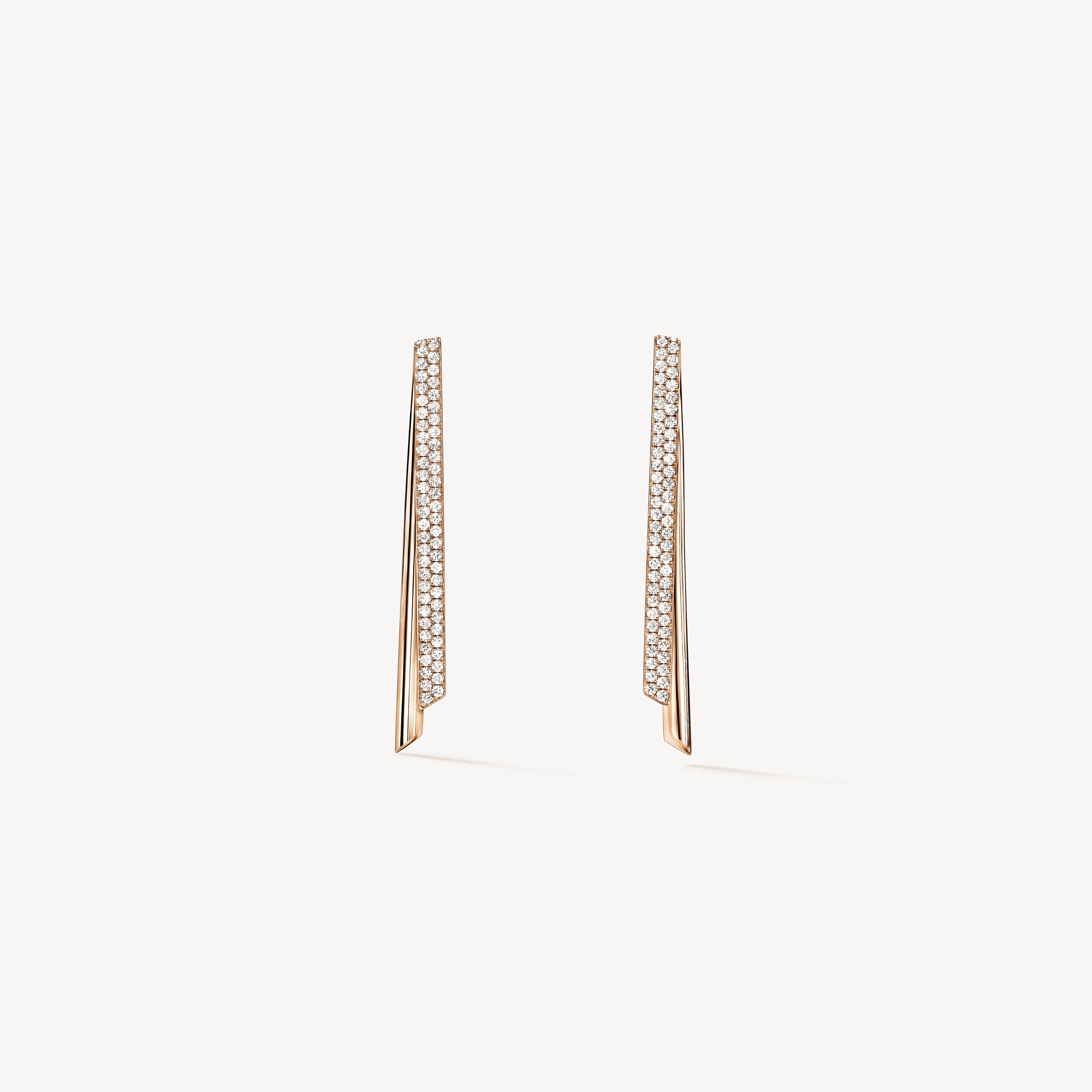 INSIDE/OUT Diamond Stiletto Flip Earrings, 18K Rose Gold, large