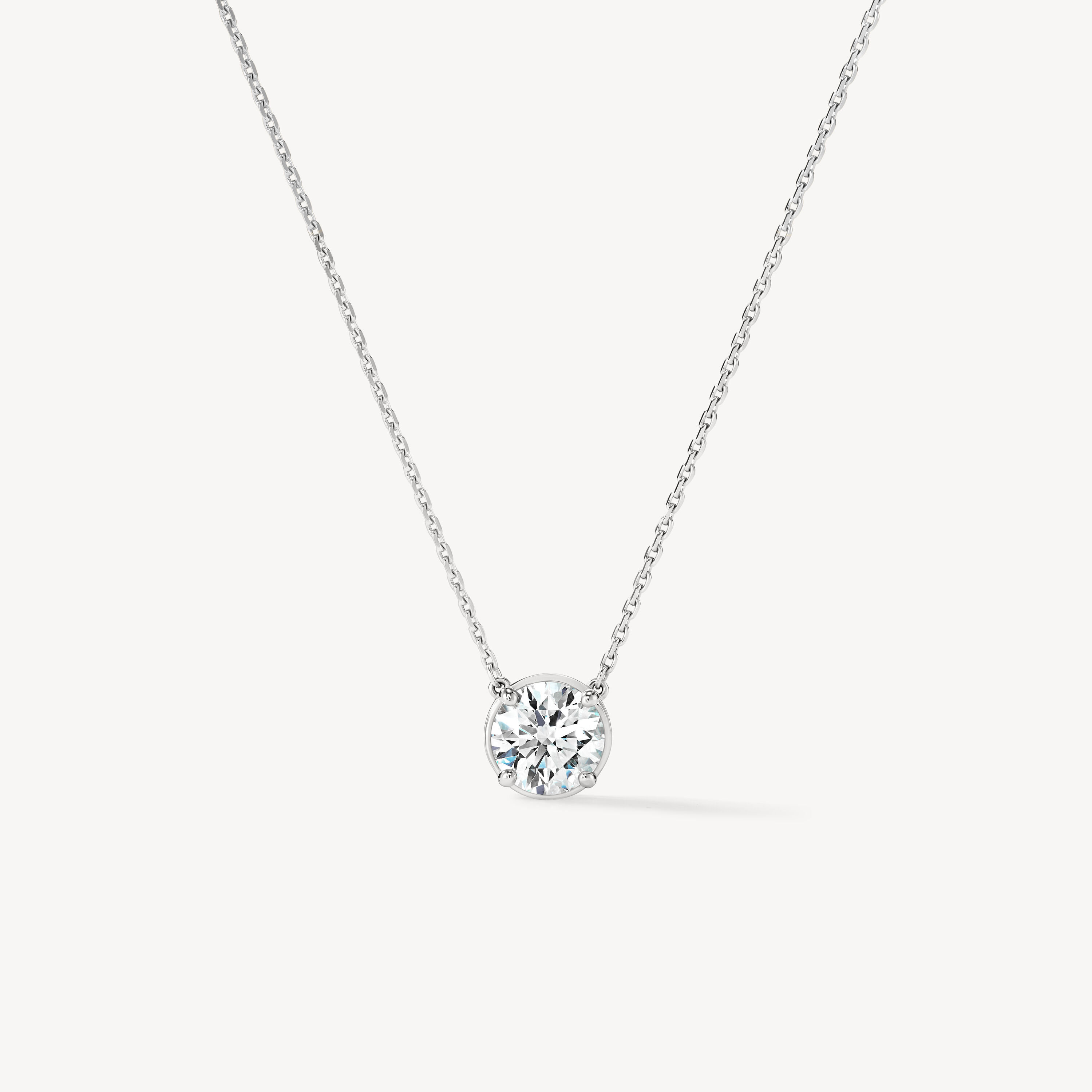 Celebration 鑽石項鏈, 18K 白金, large