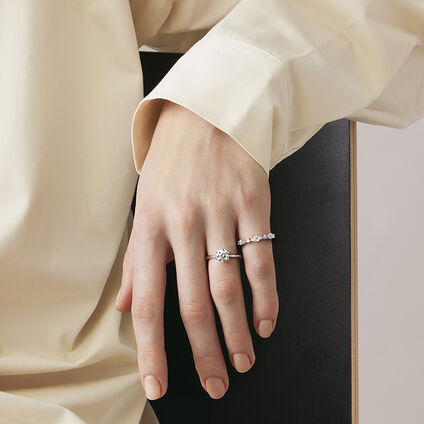 HOF Bezel Regal Band, 18K White Gold, large