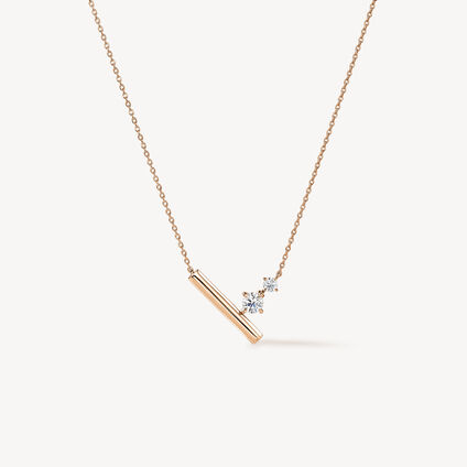BARRE Petite Floating Pendant Necklace , 18K Rose Gold, large