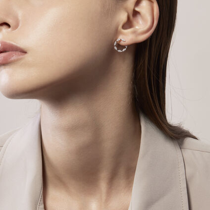 Aerial Marquise Wrap Earrings Small, 18K White Gold Aerial Marquise Wrap Earrings Small, 18K White Gold, large