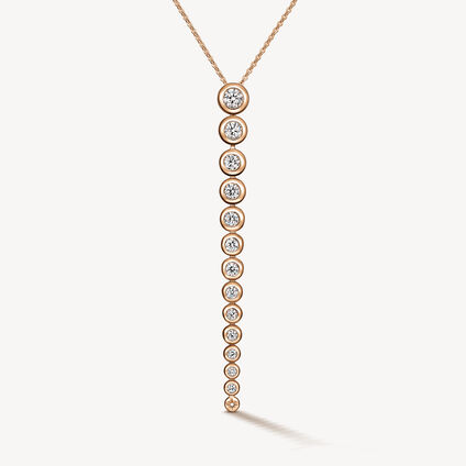 DREAM CIRCLE 鑽石項鏈 , 18K 玫瑰金, large