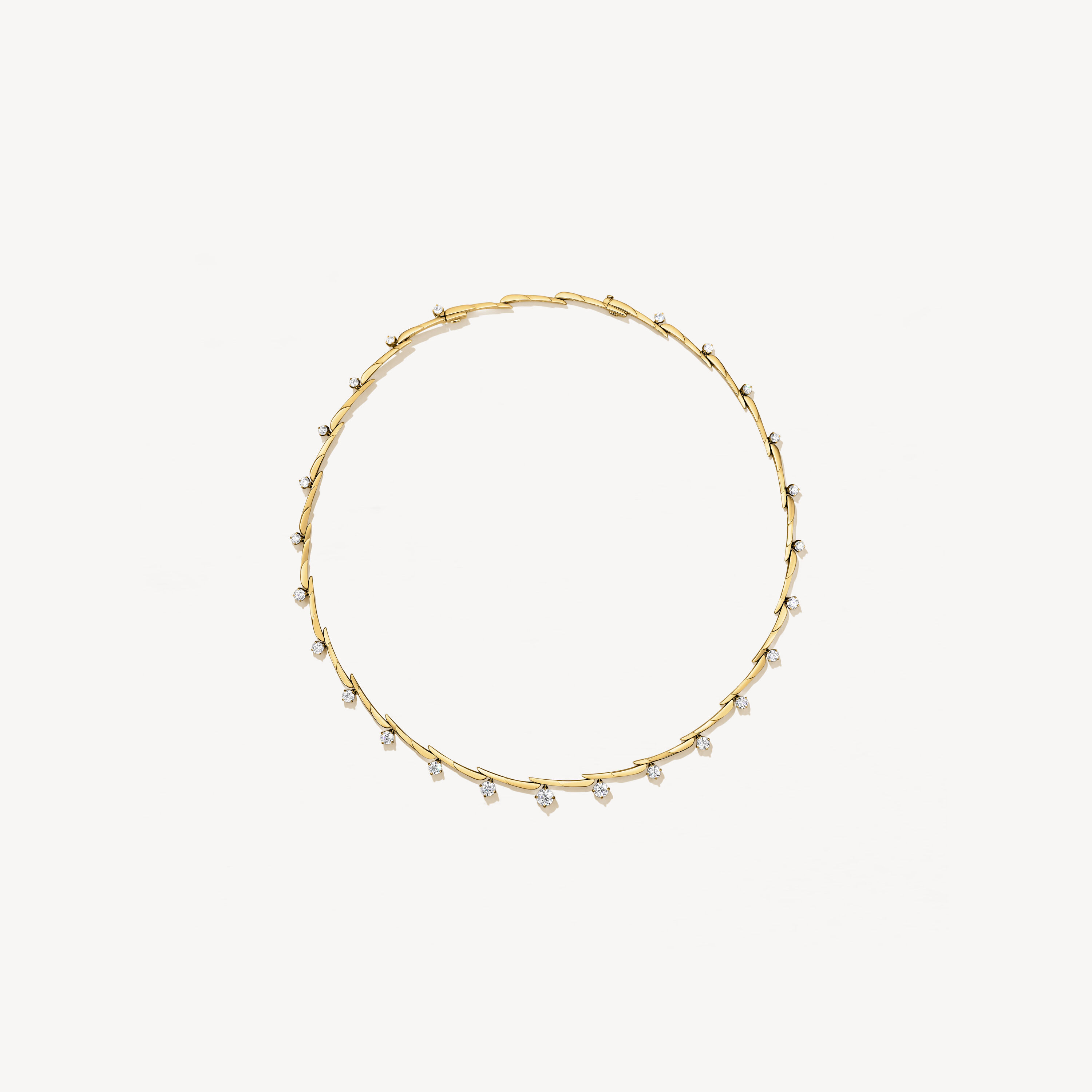 VELA Crossover Necklace , 18K Yellow Gold, large