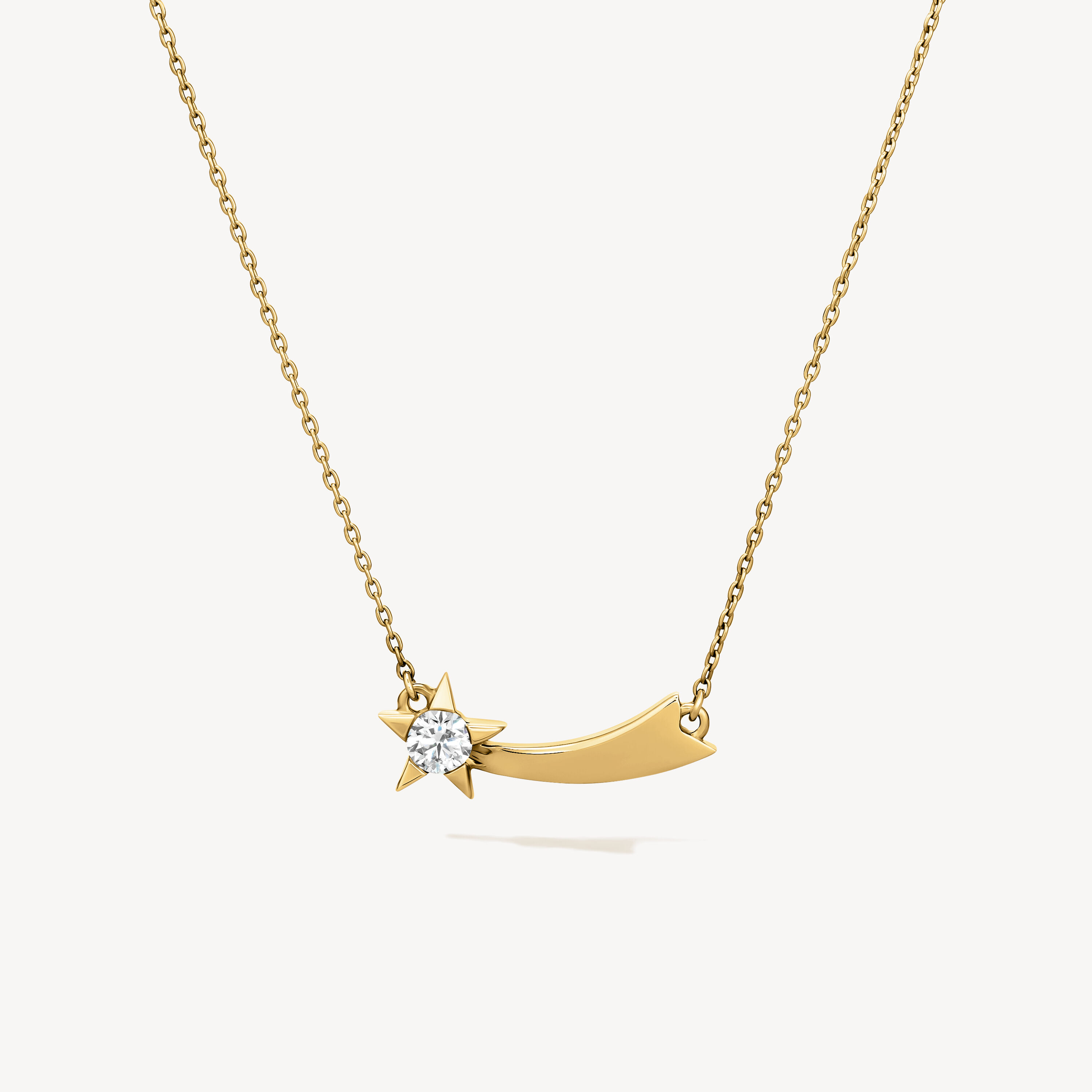 Illa 鑽石項鏈, 18K 黄金, large