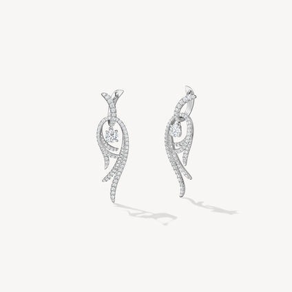 VELA Twisted Drop 鑽石耳環 (小), 18K 白金, large