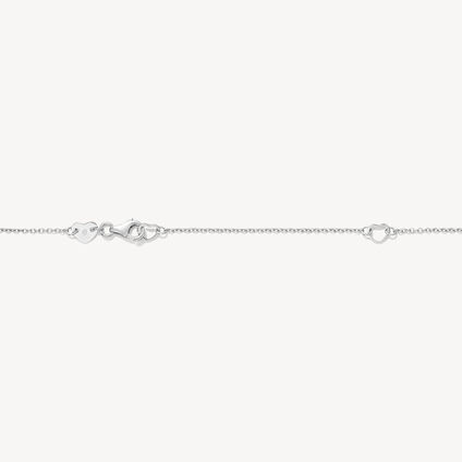 CHARMED HALF MOON 鑽石項鏈, 18K 白金, large
