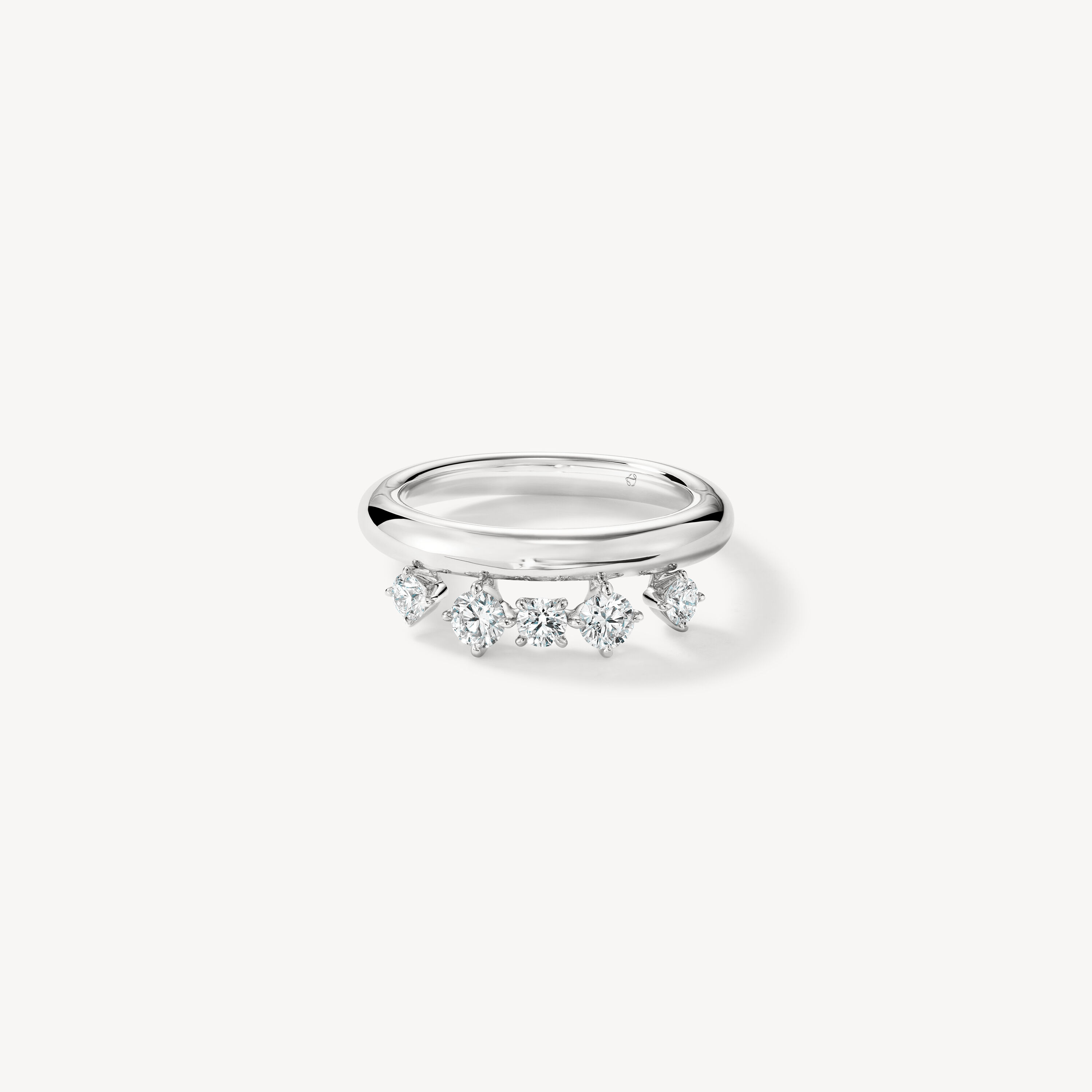 BARRE Floating鑽石戒指, 18K 白金, large