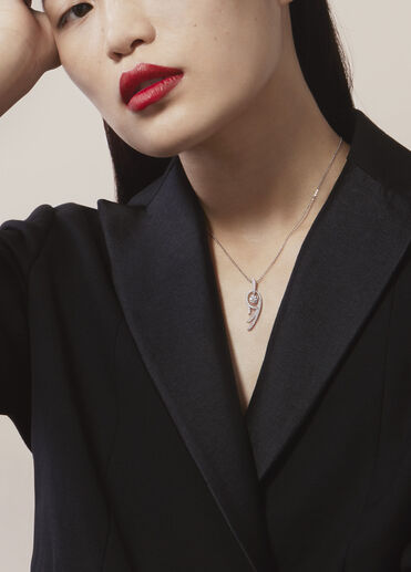Vela Twisted鑽石項鏈, 18K 白金 Vela Twisted鑽石項鏈, 18K 白金, large