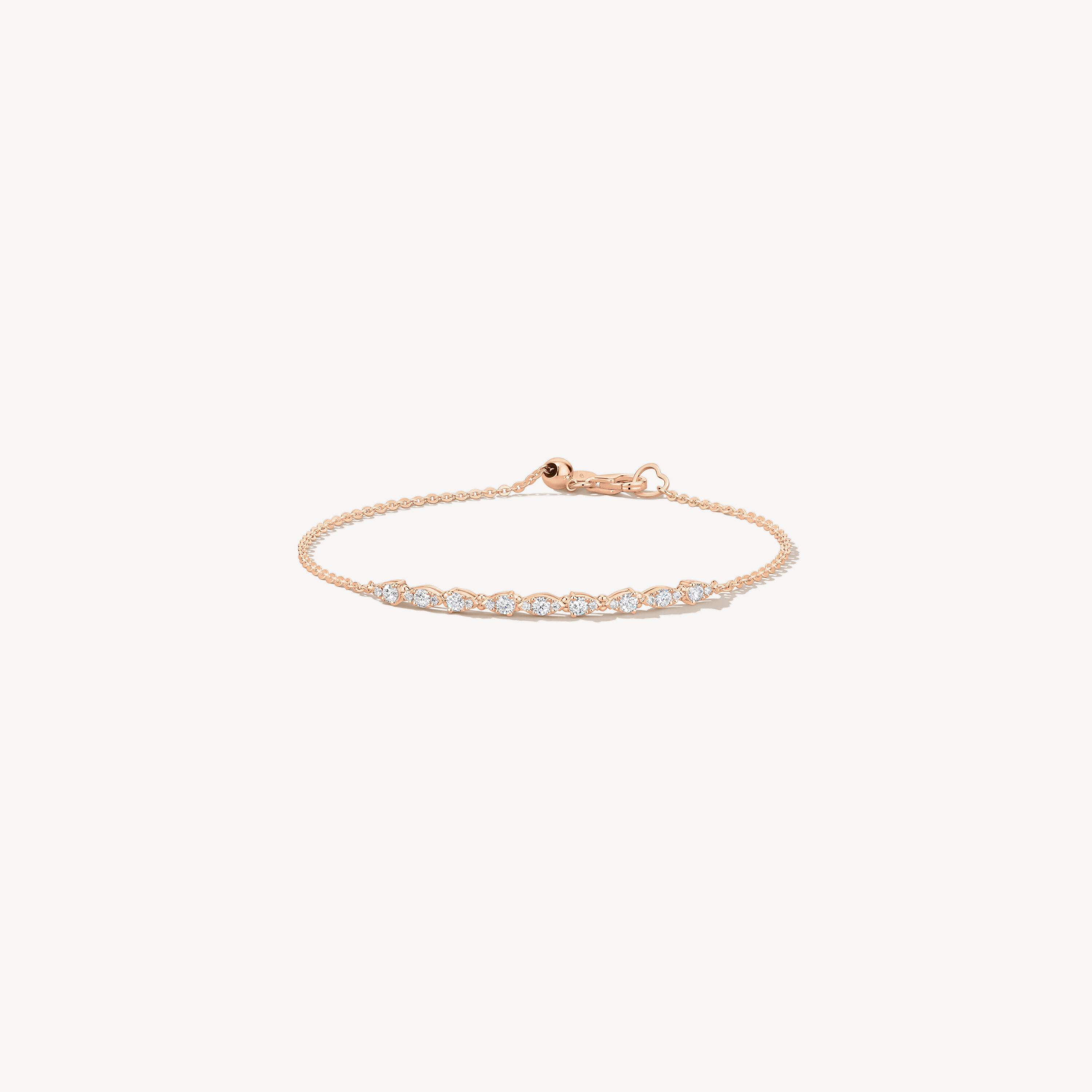 Aerial Dewdrop Bracelet, 18K Rose Gold, large